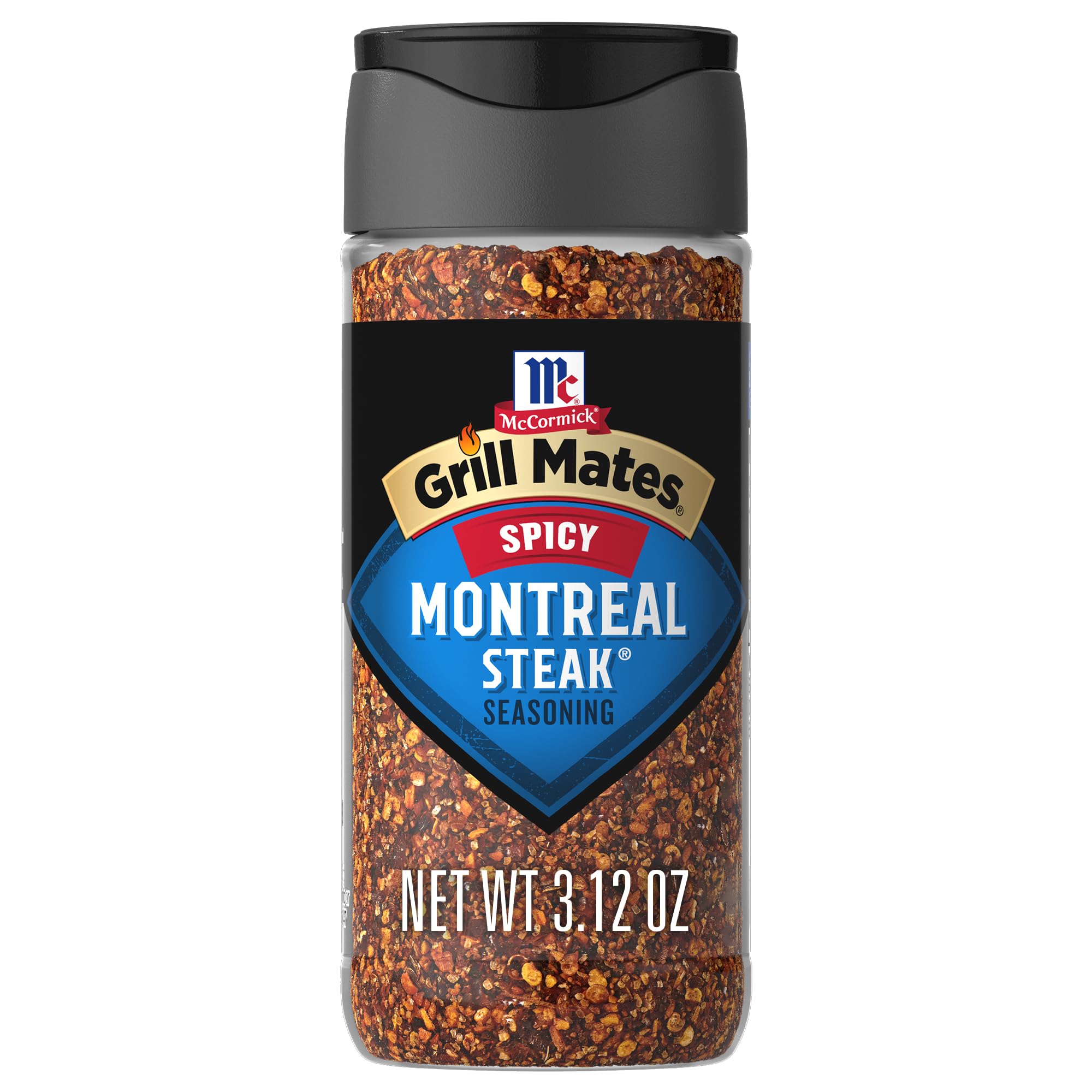 Grill Mates jar front packaging showing bold label and size, convenient pantry supply