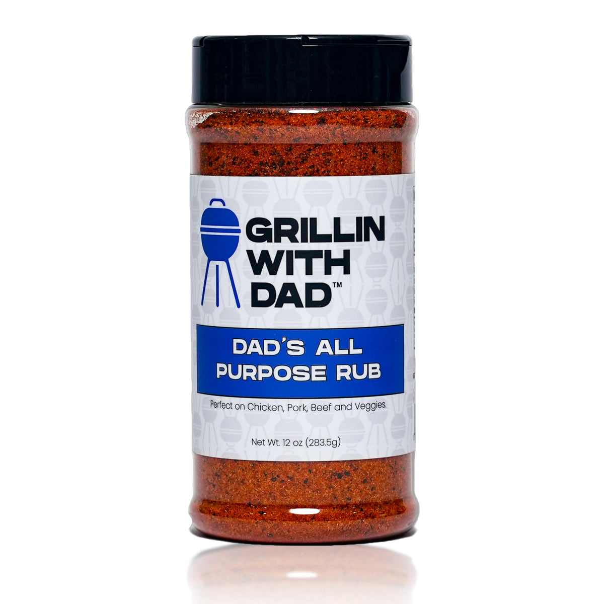 Grillin With Dad front label showing jar and brand for quick identification