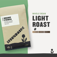 Groundwork cup being poured from a pour-over brewer highlighting bright flavor benefits