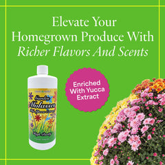 Close-up of Grow More bottle highlighting yucca extract label and quality