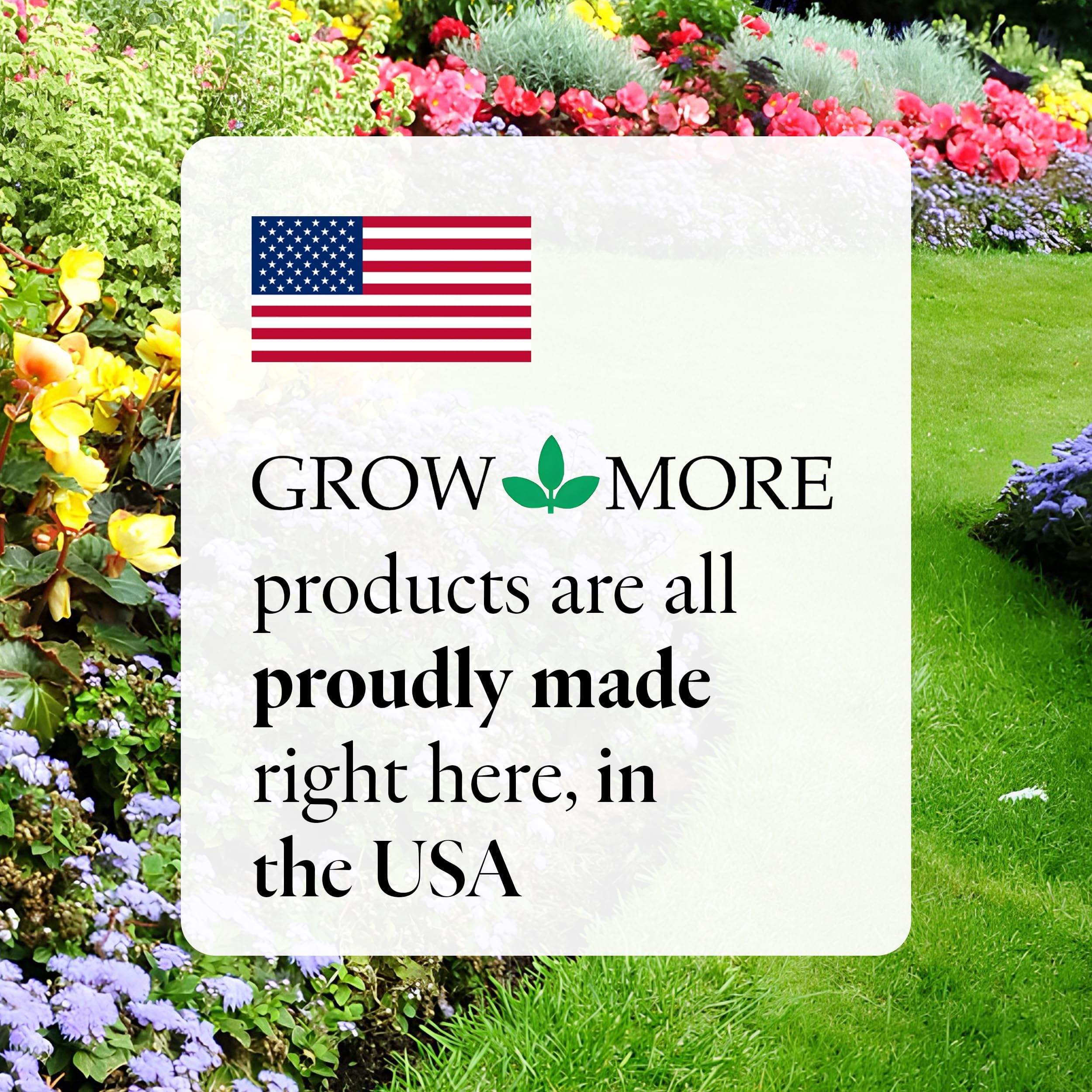 Grow More used on container garden demonstrating healthier plants and richer flavor