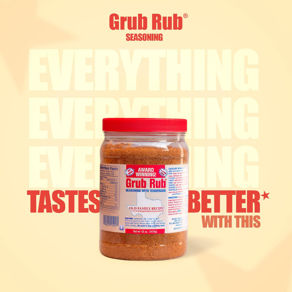 Seasoned steak searing with Grub Rub, delivers rich flavor and better sear