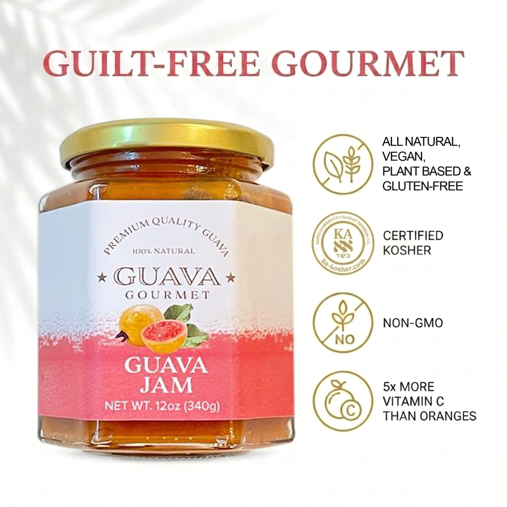 Guava Gourmet close-up texture of jam highlighting thick spreadable benefit