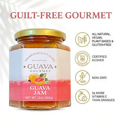 Guava Gourmet close-up texture of jam highlighting thick spreadable benefit