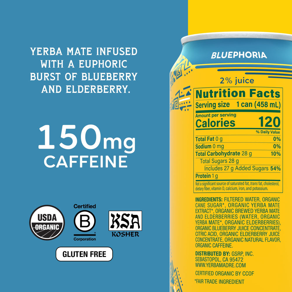Guayaki close-up of can label and texture highlighting flavor details