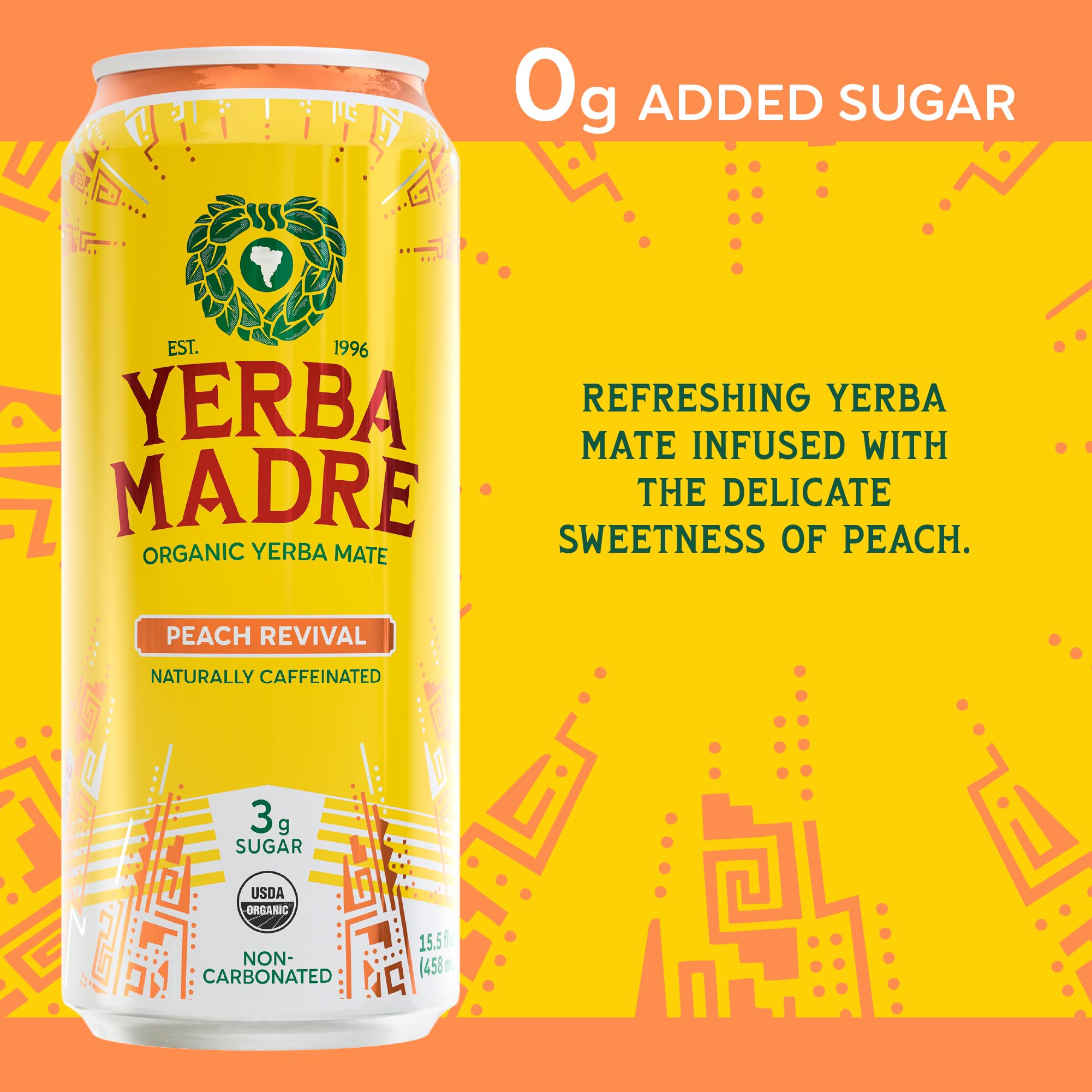 Detail of yerba mate leaves and beverage froth illustrating natural ingredients and balanced stimulation