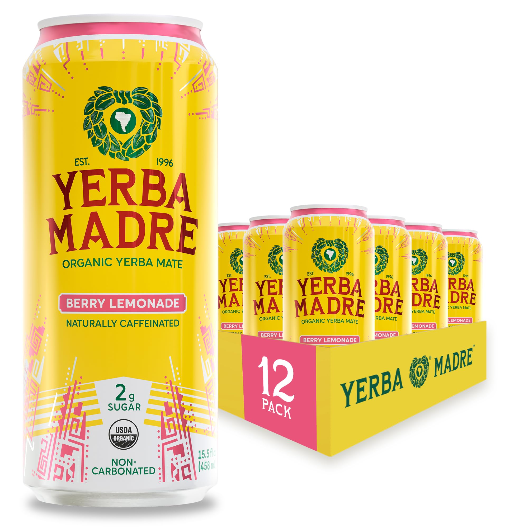 Guayaki front can showing Berry Lemonade label and refreshing look