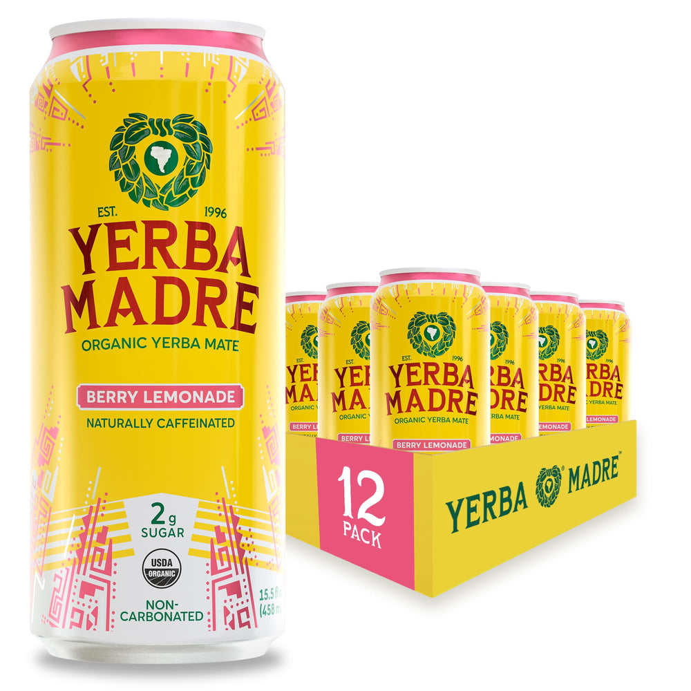 Guayaki front can showing Berry Lemonade label and refreshing look