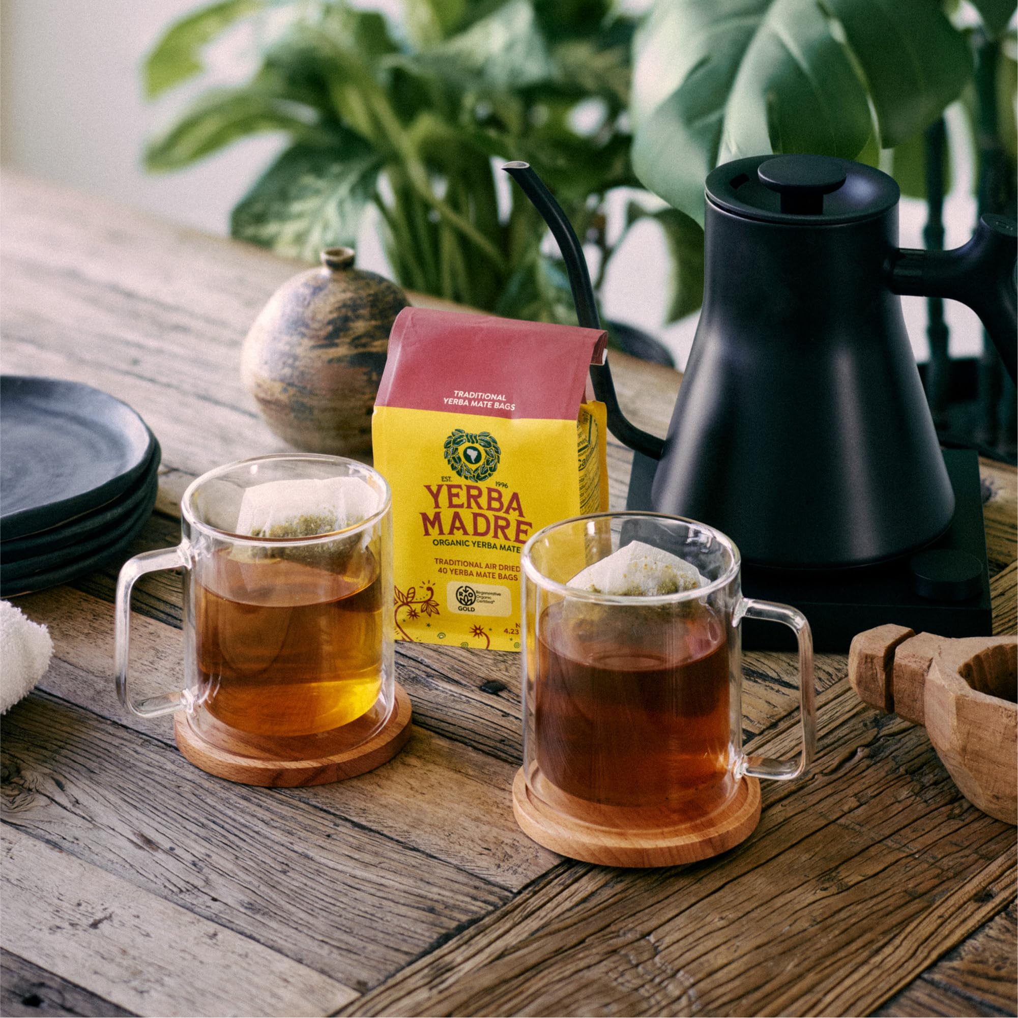 Guayaki iced mate served in glass showcasing refreshment and on-the-go use