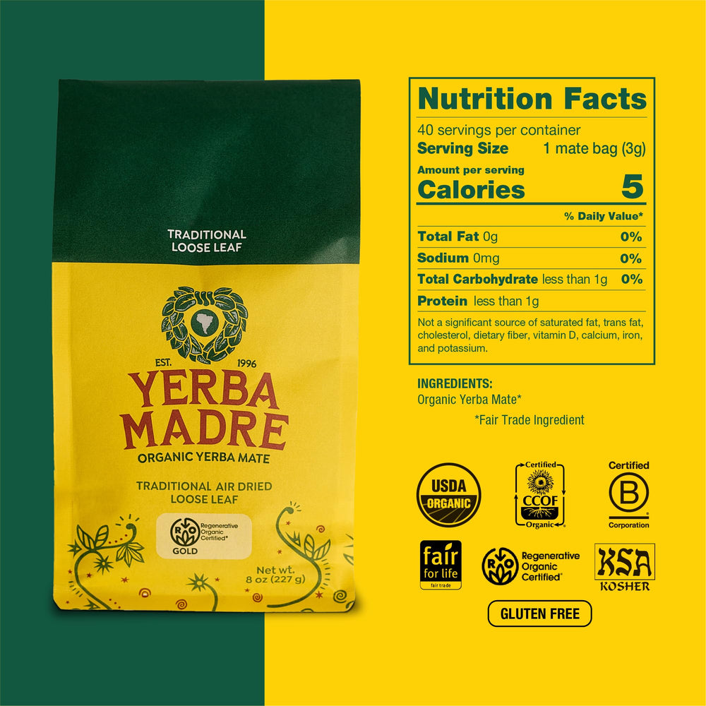 Guayaki loose-leaf close-up revealing dry leaf texture and aroma for fresh flavor