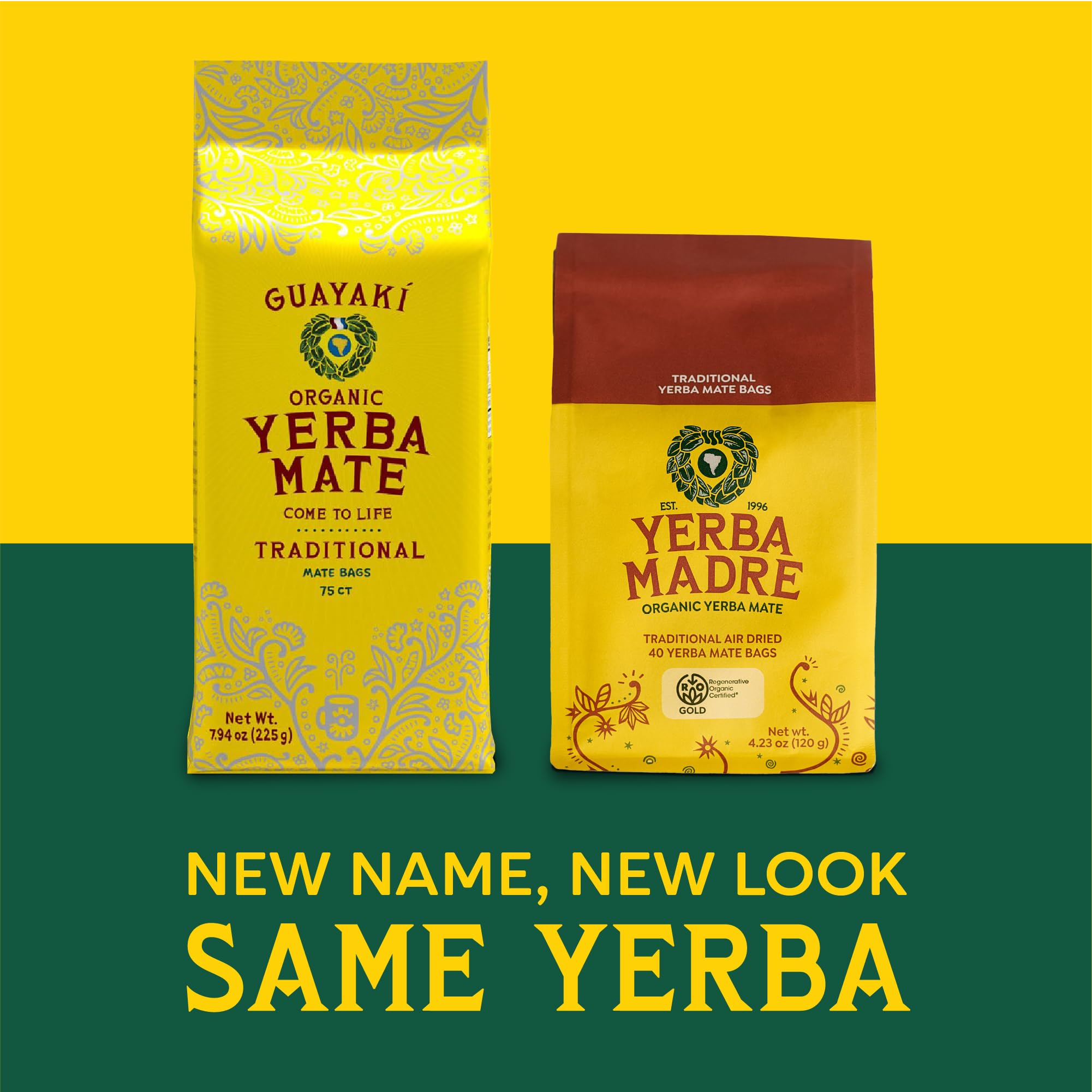 Guayaki detail of dried yerba mate leaves showing texture and natural origin