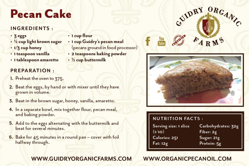 Guidry Organic Farms nutrition label close-up showing organic certification benefit
