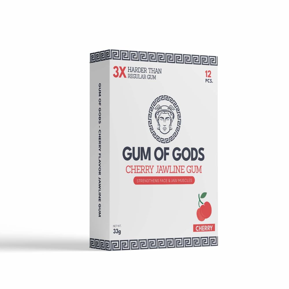 Person chewing Gum of Gods gum demonstrating hands-free jaw activation