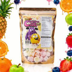 Gummy Glow front packaging showing colorful bag and resealable zipper for freshness