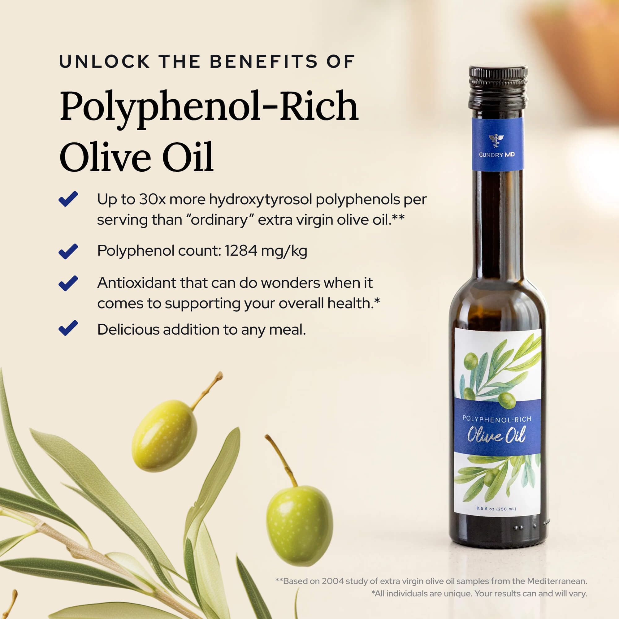 Gundry MD pouring olive oil closeup highlighting viscous texture and rich polyphenols
