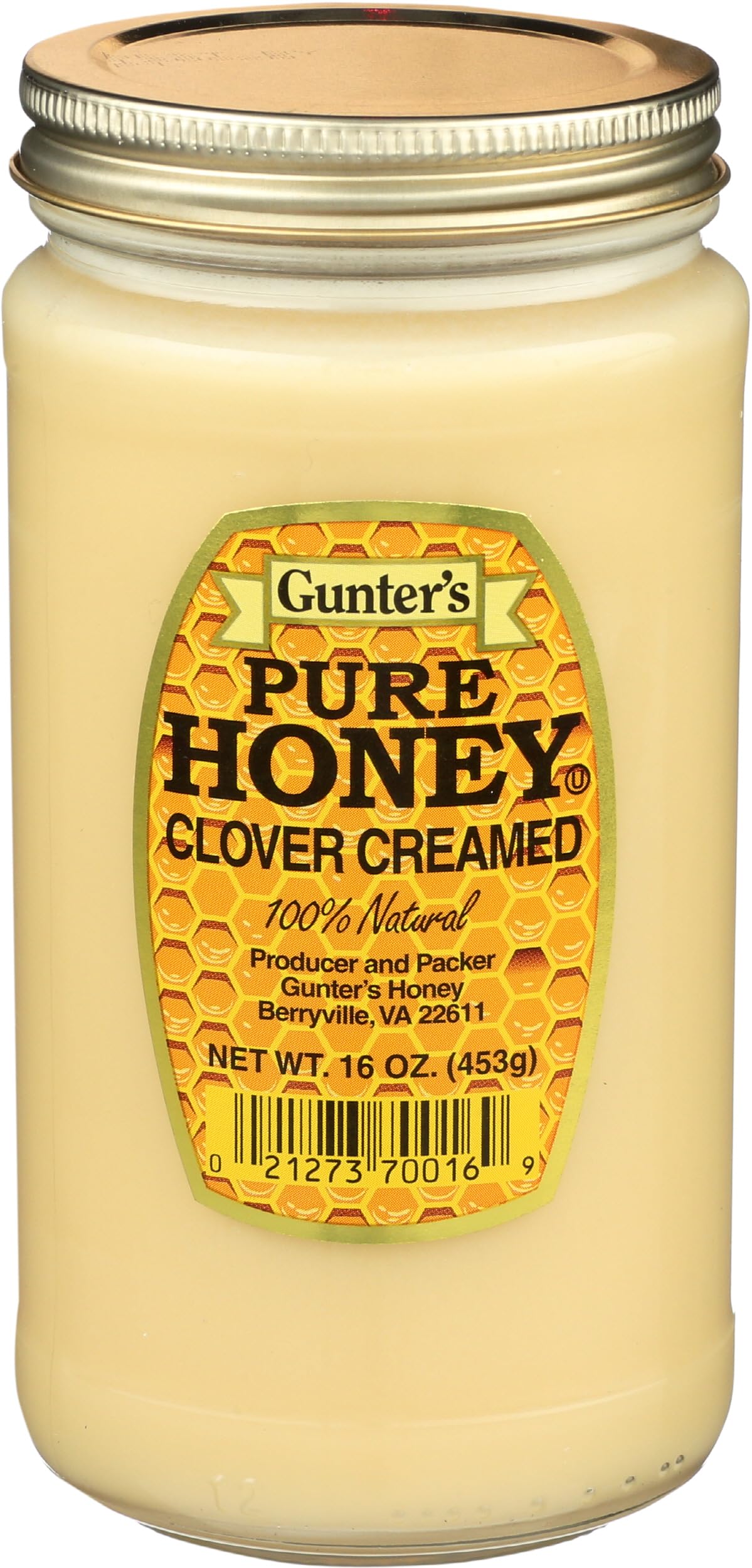 Gunter's front packaging showing 16 oz jar and clear labeling for easy identification