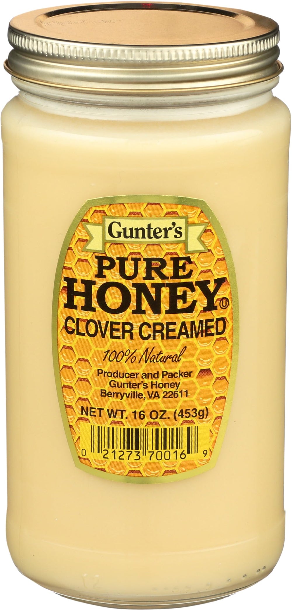 Gunter's front packaging showing 16 oz jar and clear labeling for easy identification