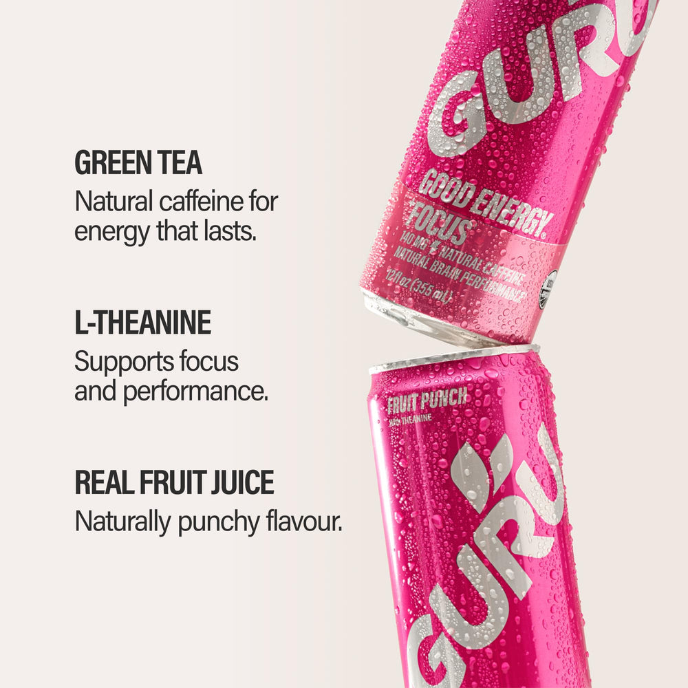 GURU closeup of side label highlighting ingredients and organic certification for ingredient clarity