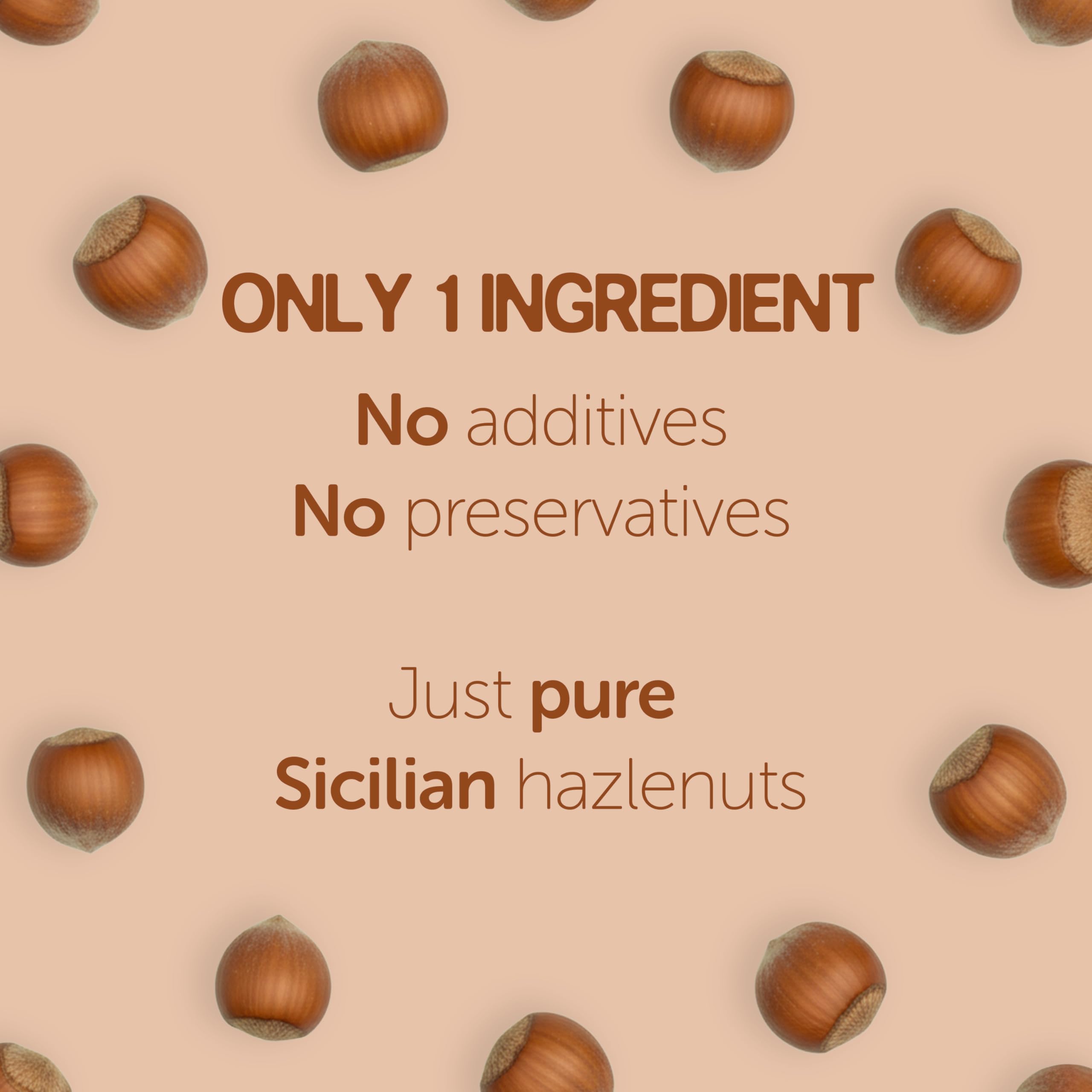 GUSTA chopped hazelnuts close-up revealing crunchy, roasted texture