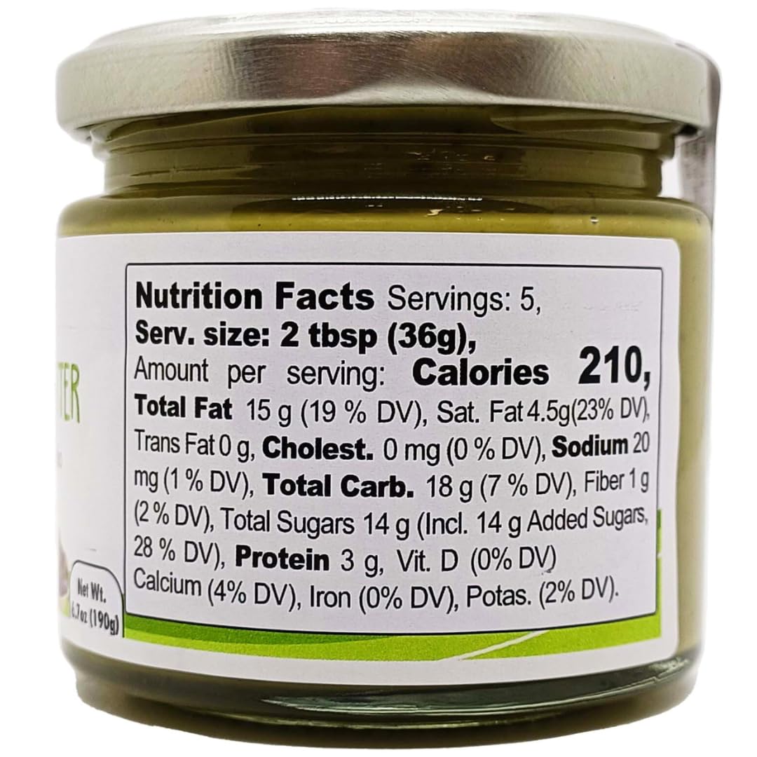 GUSTO ETNA open jar close-up of creamy pistachio texture for spreading