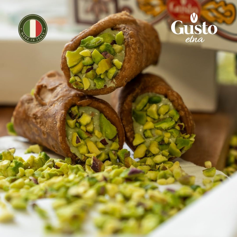 GUSTO ETNA plated mini cannoli served for guests conveying party-ready dessert