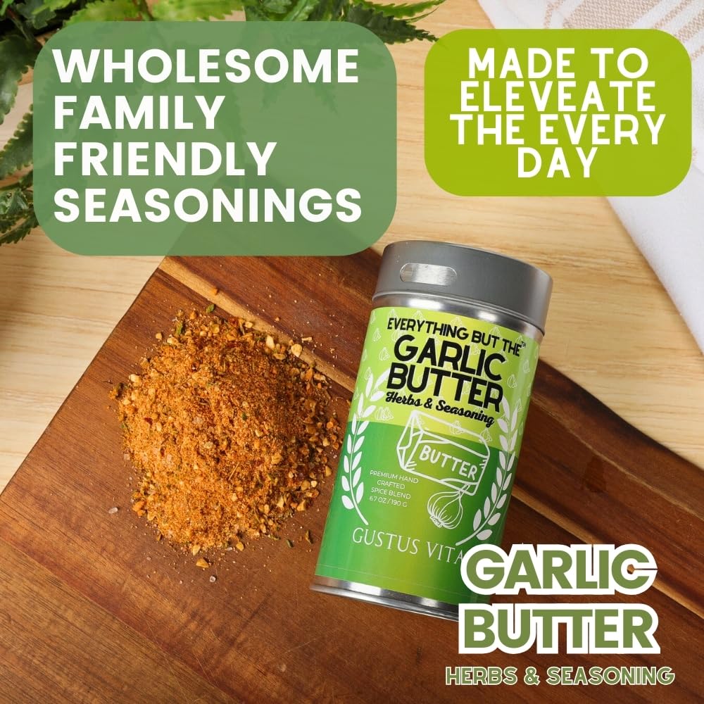 Gustus Vitae in a backyard grill setting showing easy weekend entertaining flavor boost