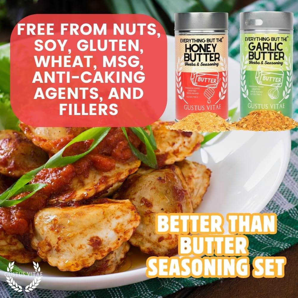 Gustus Vitae seasoning sprinkled on steak enhancing savory crust