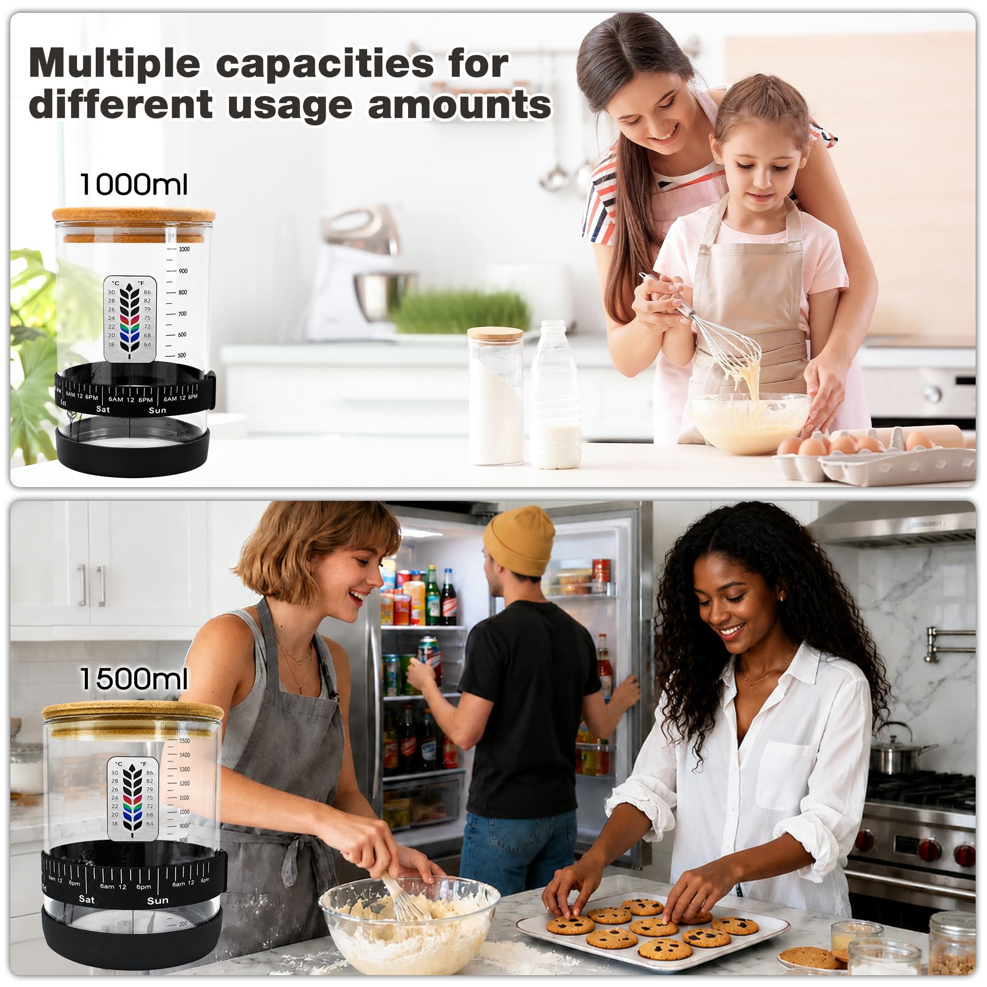GWTQMJI jars on kitchen counter styled to show aesthetic and daily-use appeal