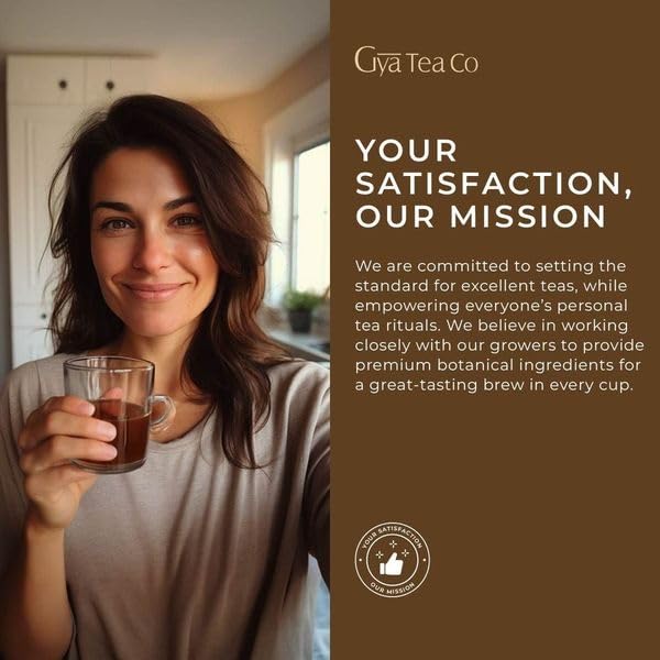 Gya Tea Co label and nutrition panel showing ingredient transparency