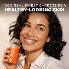 Gya Tea Co close-up of fine carrot powder texture for easy mixing benefit
