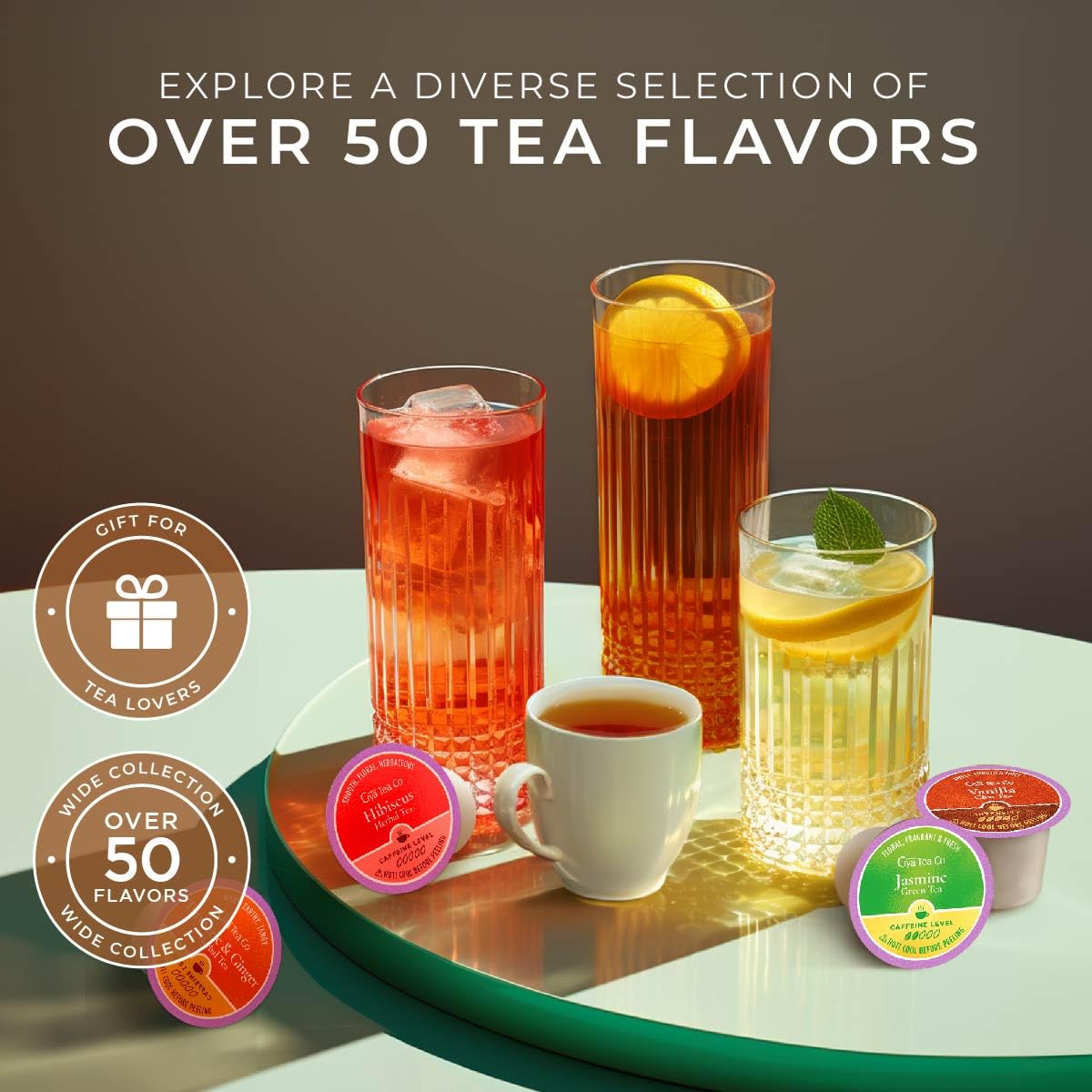 Gya Tea Co gift box staged in lifestyle scene for gifting and presentation appeal