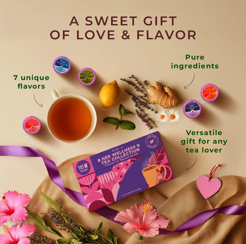 Gya Tea Co label close-up listing natural ingredients for transparency and trust