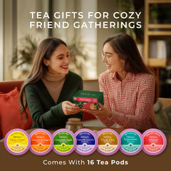 Gya Tea Co single-serve pods arranged close-up highlighting pod design and easy brewing