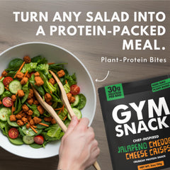 GYM SNACK single bag held in hand demonstrating convenient portion size and portability