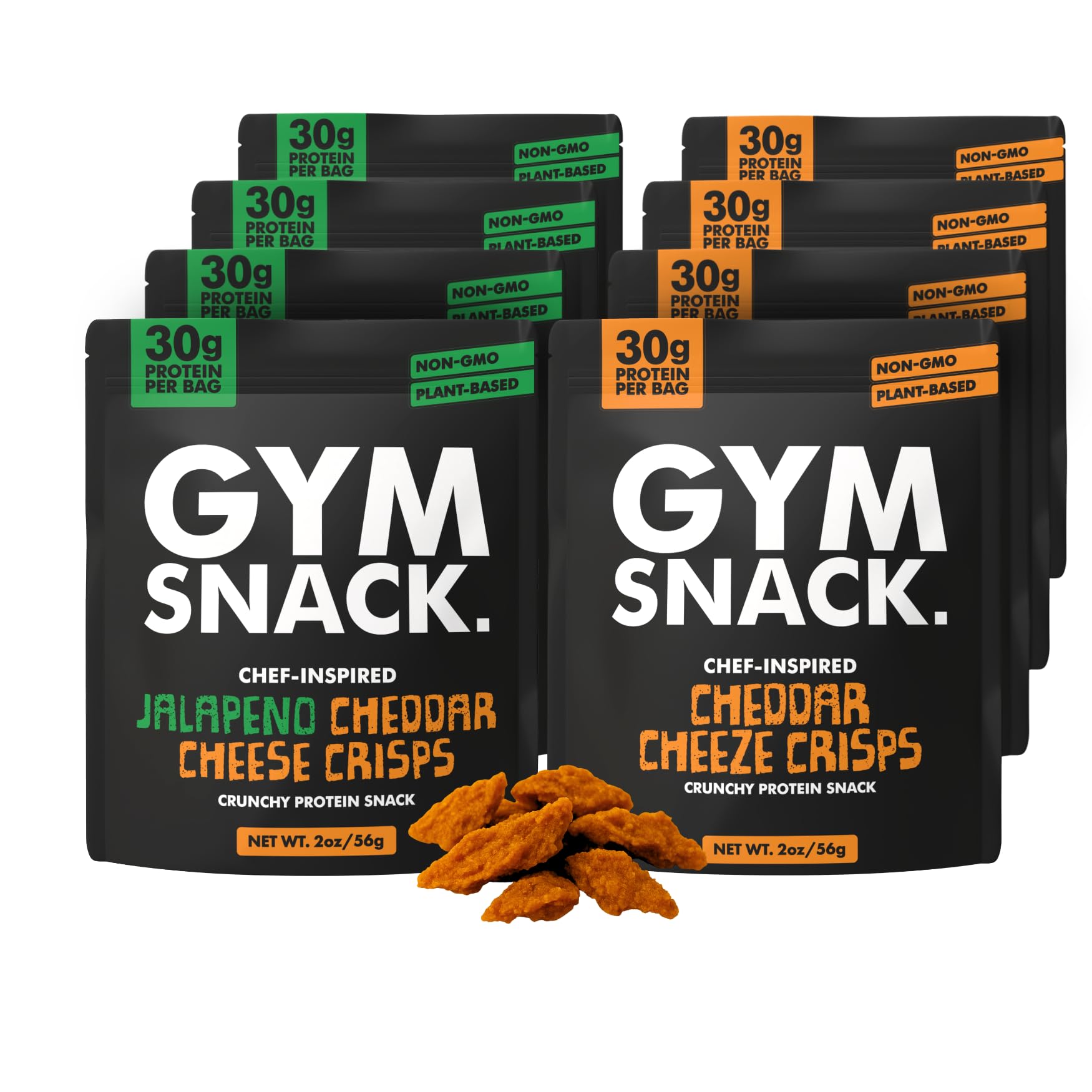 GYM SNACK front packaging showing variety pack and protein callout for clear purchase info