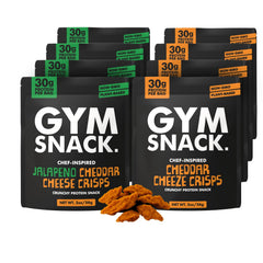 GYM SNACK front packaging showing variety pack and protein callout for clear purchase info