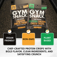GYM SNACK crisps sprinkled over salad adding crunchy protein and savory flavor