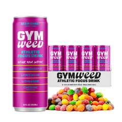 GYM SODA GYM WEED front packaging showing Brain Candy flavor and benefits