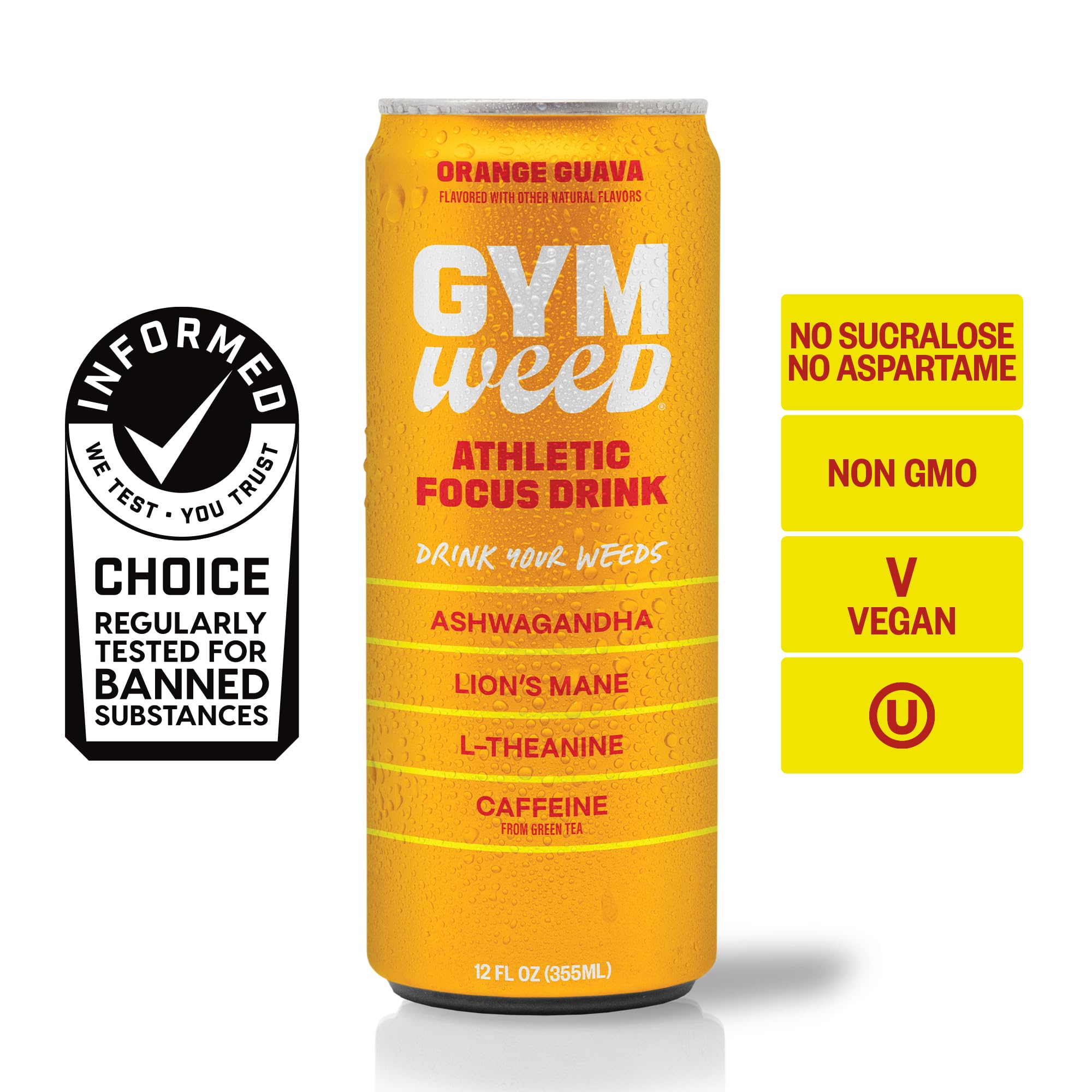 GYM SODA GYM WEED enjoyed outdoors on a trail emphasizing refreshment