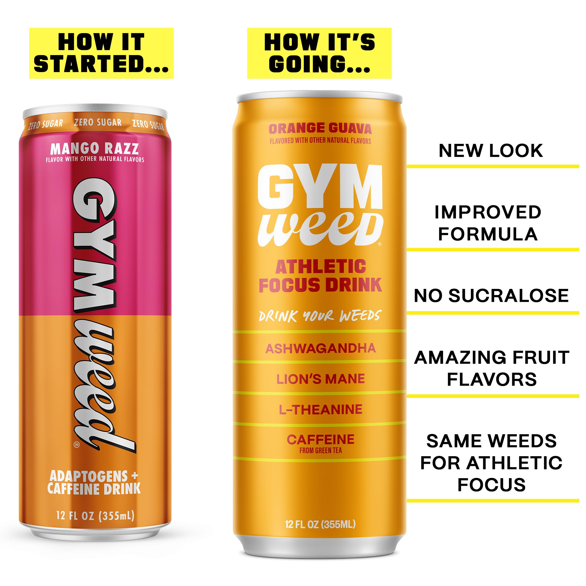 GYM SODA GYM WEED twelve-pack stacked for convenient stash and supply