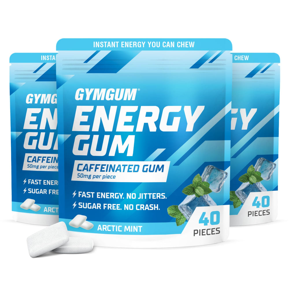 GYMGUM front packaging showing Arctic Mint label and count for quick identification