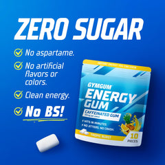 GYMGUM chew texture detail highlighting resilient chew for workouts and freshness