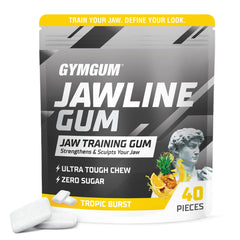 GYMGUM front packaging showing Tropic Burst and 40 count benefit
