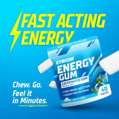 GYMGUM close-up of gum pieces showing smooth texture and chewable form for convenience