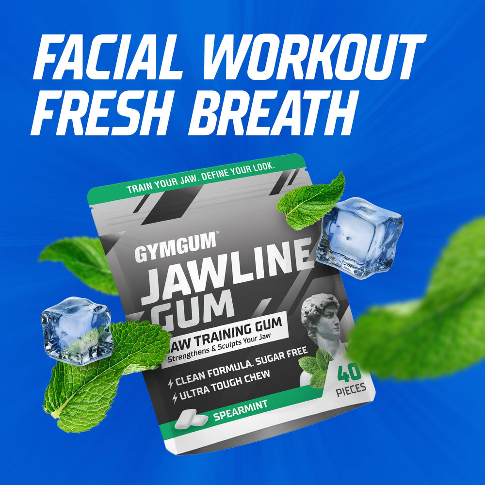 Graphic of jaw side profile with GYMGUM suggesting improved definition