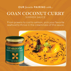 Gymkhana sauce pouring from spoon to show rich texture and ease
