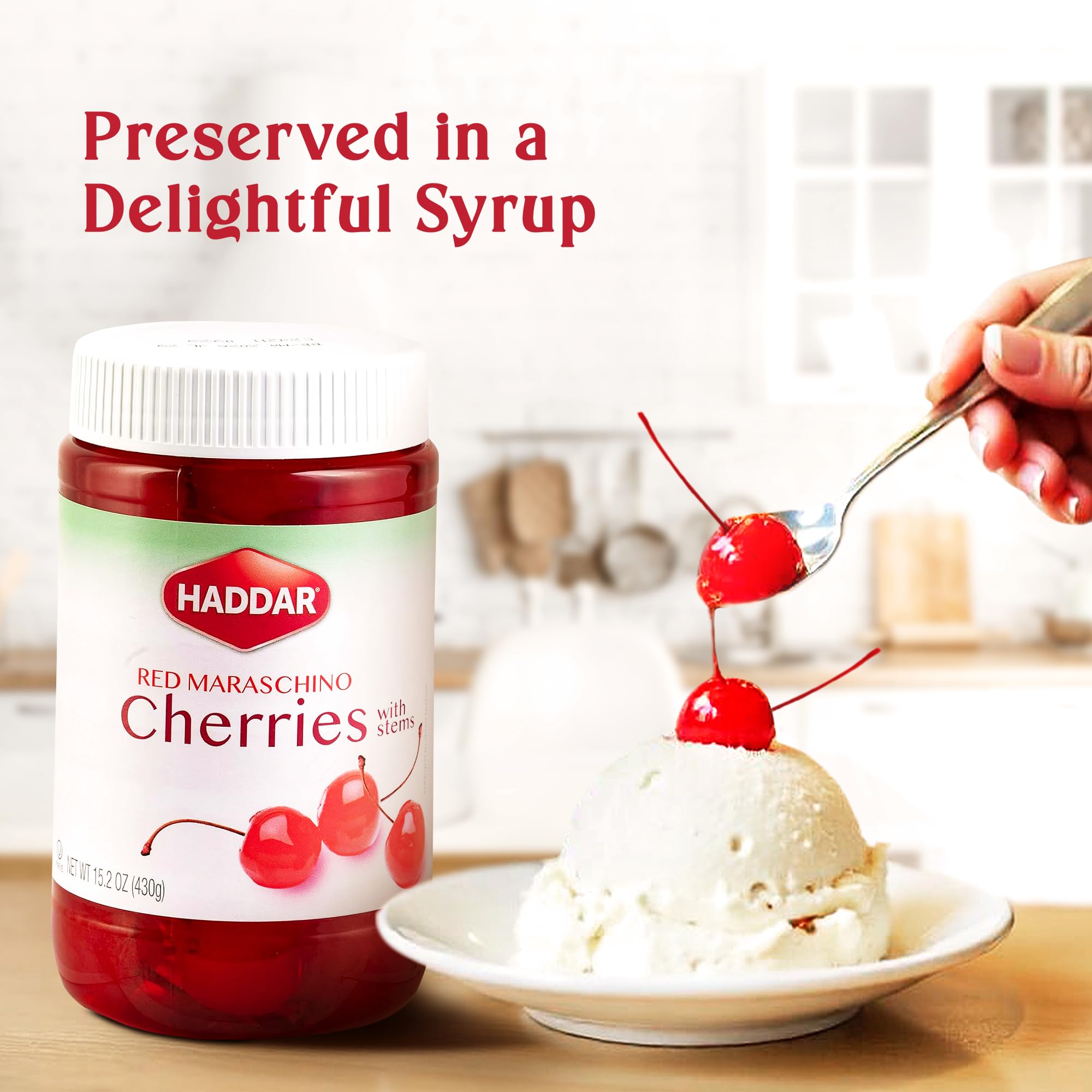 Haddar cherries in cocktail enhancing presentation and sweet flavor