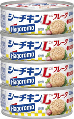 Hagoromo front packaging showing the 70g Seachicken L tuna can and benefits of convenience