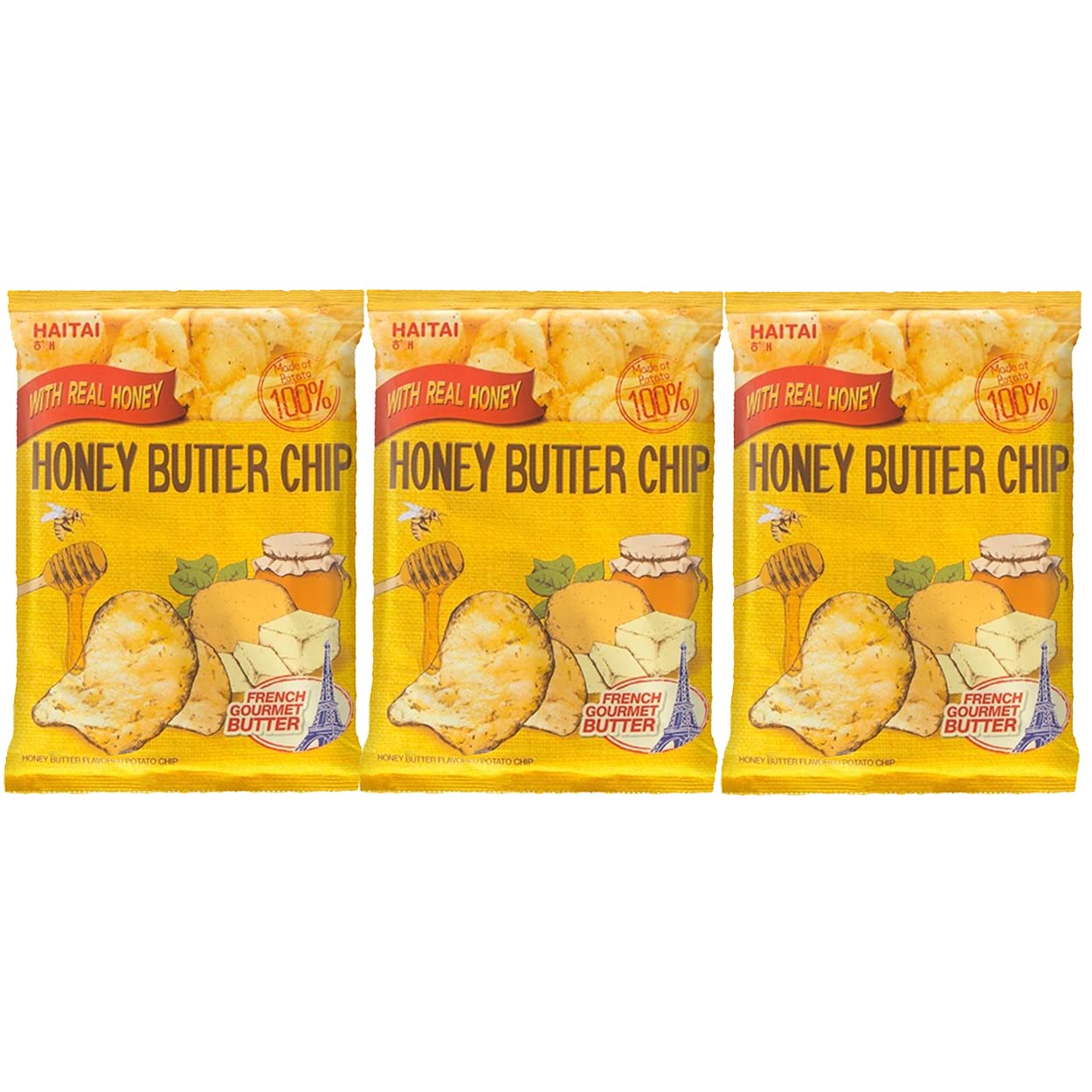 Haitai front packaging showing three 120g bags and brand appeal