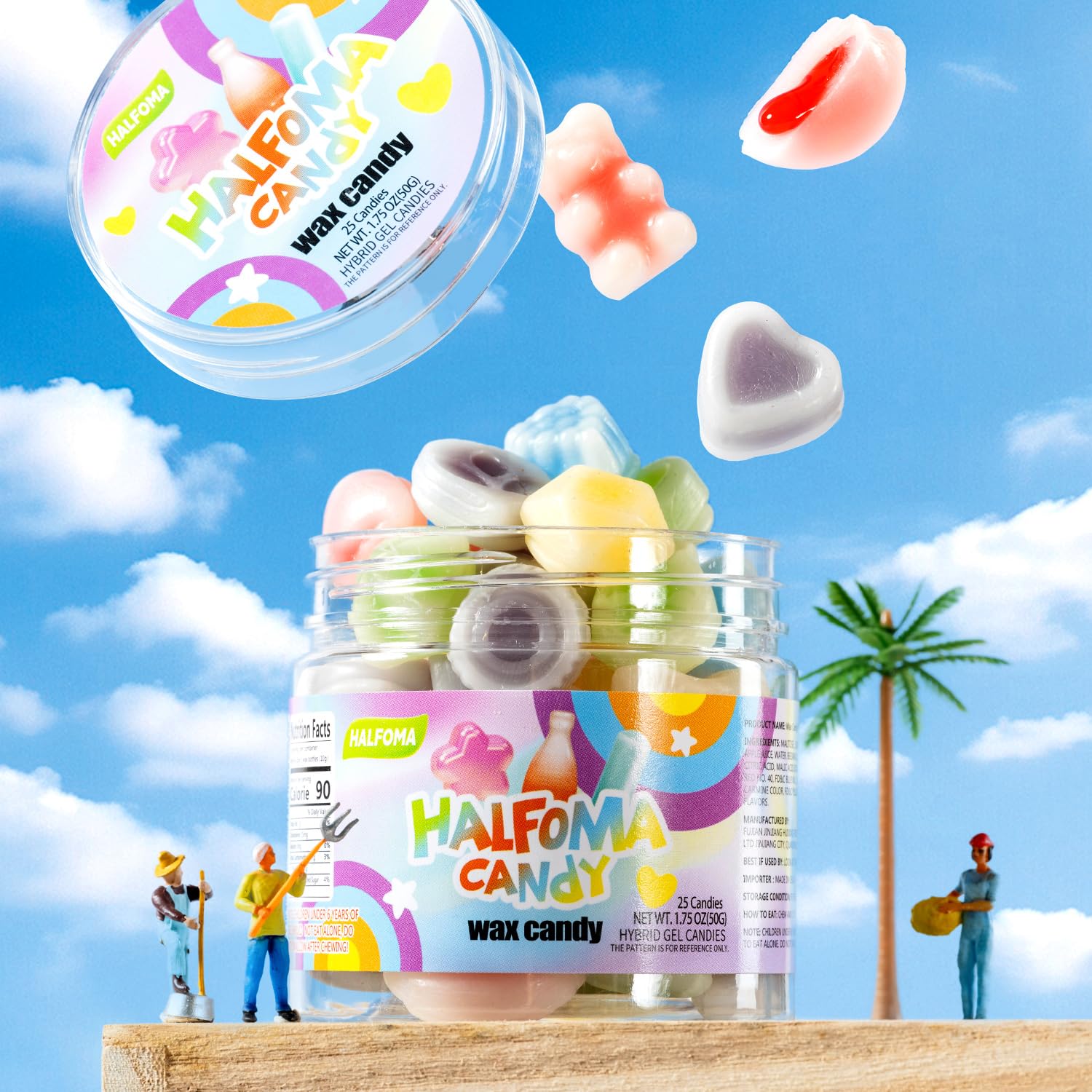 Halfoma close-up of syrup center displaying liquid fruit core and intense flavor benefit